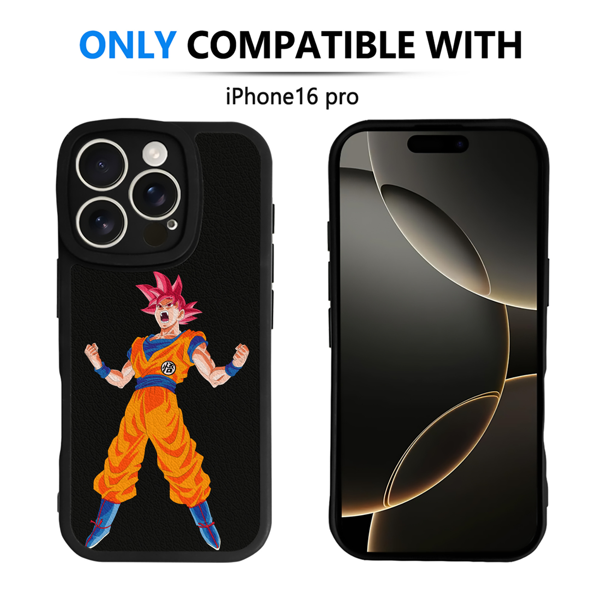 （画像用） ドラゴンボール 孫悟空（そん ごくう）Son Goku カカロット DRAGON BALL Kakarotto 【iPhone 16シリーズ対応】シリコンスマホケース（レザー調） 材質：シリコン